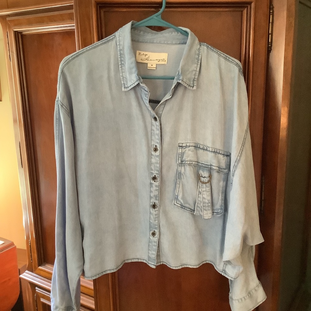 Vintage Havana denim look shirt size M